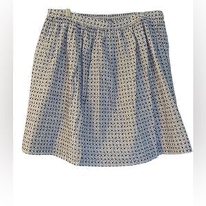 Isani For Target Blue White Cotton Lined Embroidered Mini Skirt Pockets XL NEW